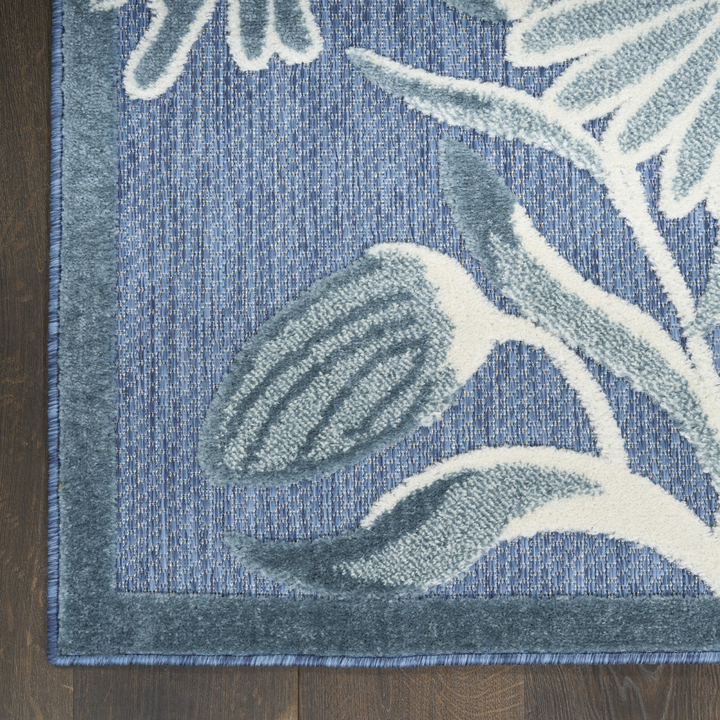 Nourison Aloha 7'10" x 10'6" Blue Outdoor Rug