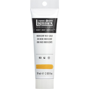 Professional Heavy Body Acrylic Paint, 59 mL Tube, Iridescent Rich Gold