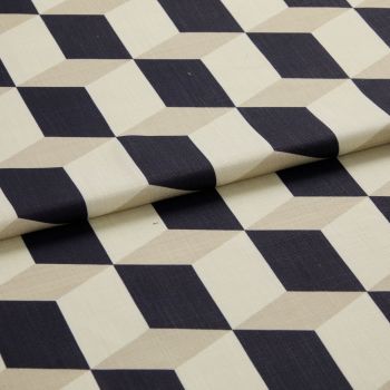 Cubes Canvas Roman blind