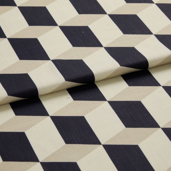 Cubes Canvas Curtains
