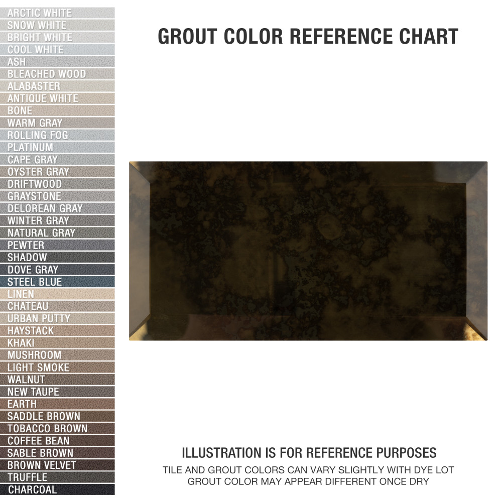 Lustre Beveled Antique Gold 3 in. x 6 in. Glass Wall Tile