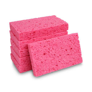 Boardwalk, Small Cellulose Sponge, Rectangle, 3.7"x6.5", Pink