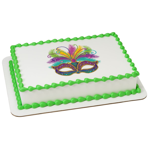 Mardi Gras Mask PhotoCake® Edible Image®