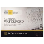 St Cuthberts Saunders Waterford Watercolor Block Rough White 140lb 20 Sheet 10 x 7 inch