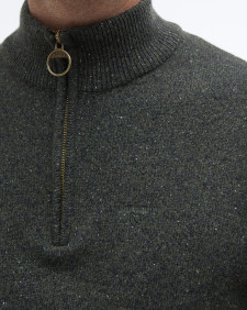 Essential Tisbury Half-Zip Jumper Dark Seaweed