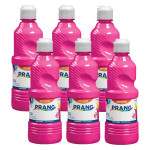 Prang&reg; Ready-to-Use Tempera Paint, Magenta, 16 oz, Pack of 6 DIX21618-6