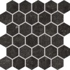 Concert Black 10×10 Hexagon Mosaic Textured