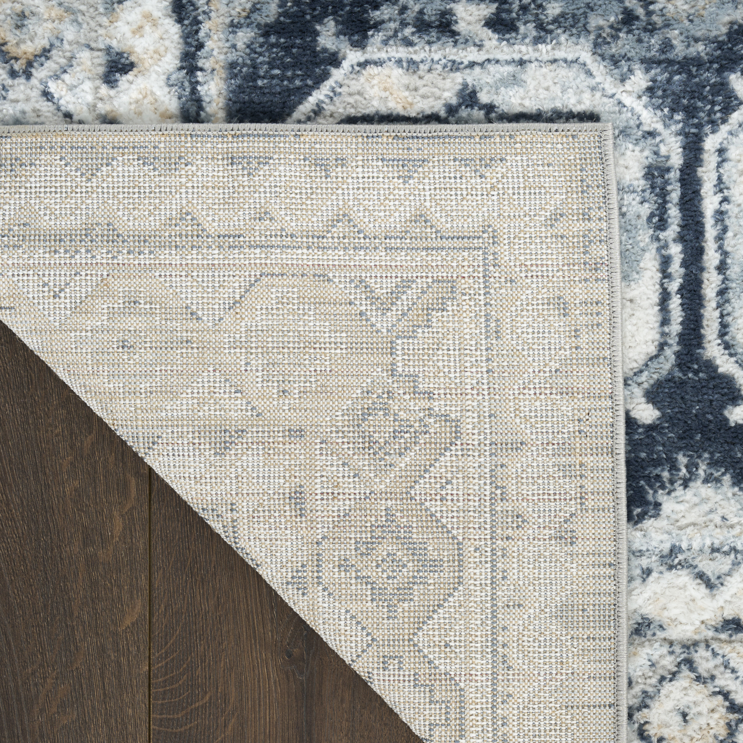 Nourison Dekor 5'3" x 7' Grey Navy Vintage Indoor Rug