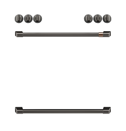 CAFÉ™ Front Control Induction Knobs and Handles - Brushed Black