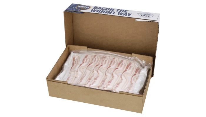 Wright® Brand Naturally Hickory Smoked Regular Sliced Bacon, Flat-Pack®, 15 Lbs, 14-18 Slices per Pound, Gas Flushed_image_4