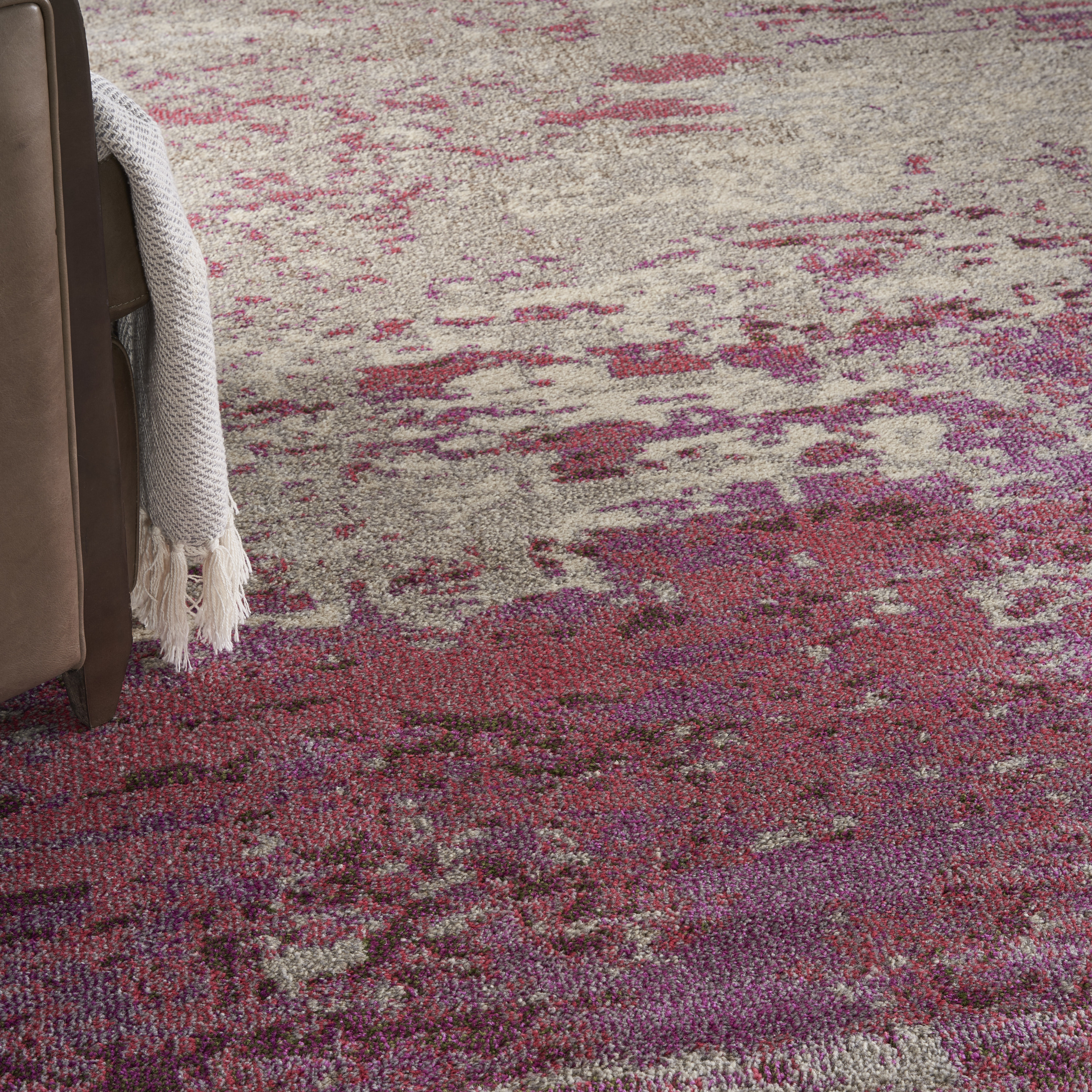 Nourison Celestial 10' x 14' Ivory Pink Modern Indoor Rug