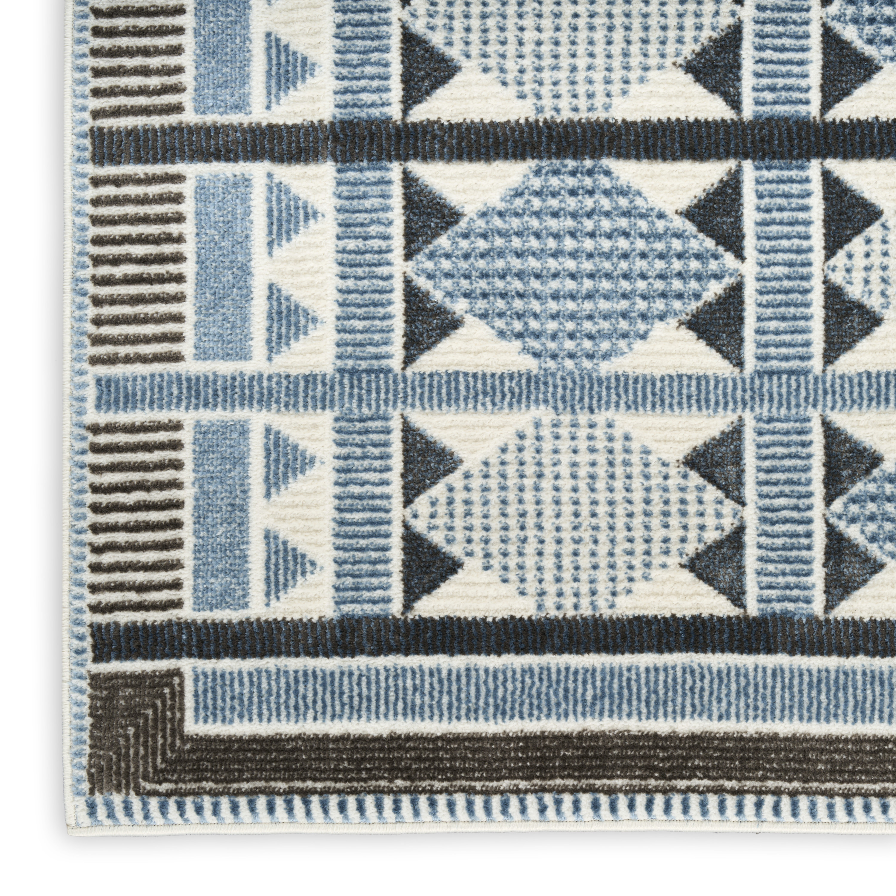 Nourison Nordic 4' x 6' Blue Modern Indoor Rug