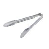 9 ½-inch heavy-duty stainless steel one-piece scalloped tongs