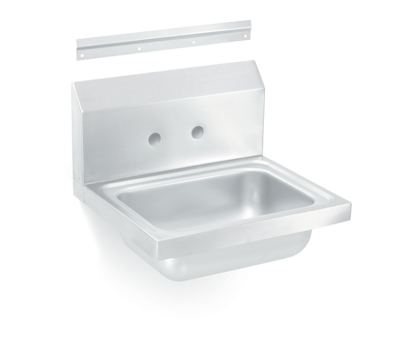 Wall-mount stainless steel hand sink