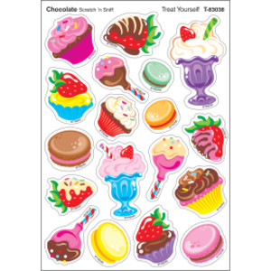 Treat Yourself/Chocolate Mixed Shapes Stinky Stickers&reg;, 72 Count