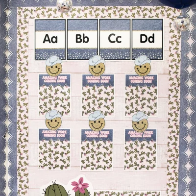 Fadeless Schoolgirl Style Bulletin Board Paper, Southern Charm in Pink, 47.25" x 50', 1 Roll example 2
