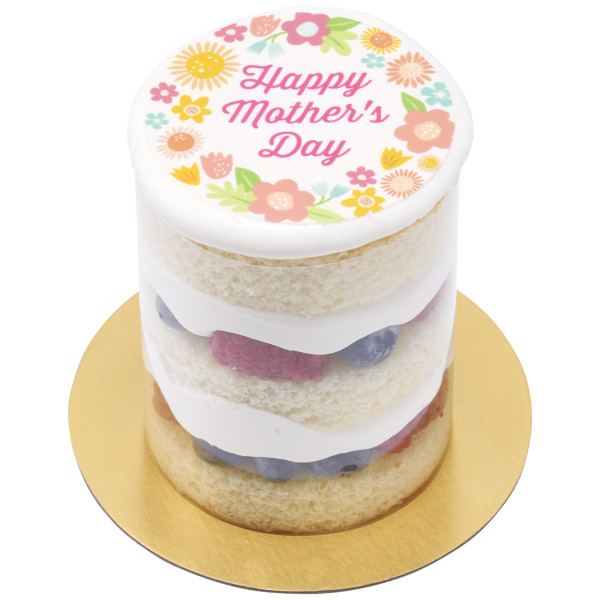 Delicate Florals Wreath PhotoCake® Edible Image® Frame