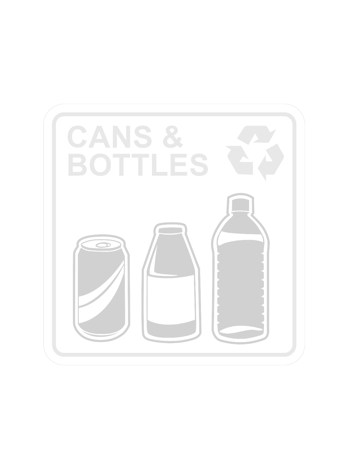 WASTE WATCHER – Label – Cans & Bottles – Clear-White