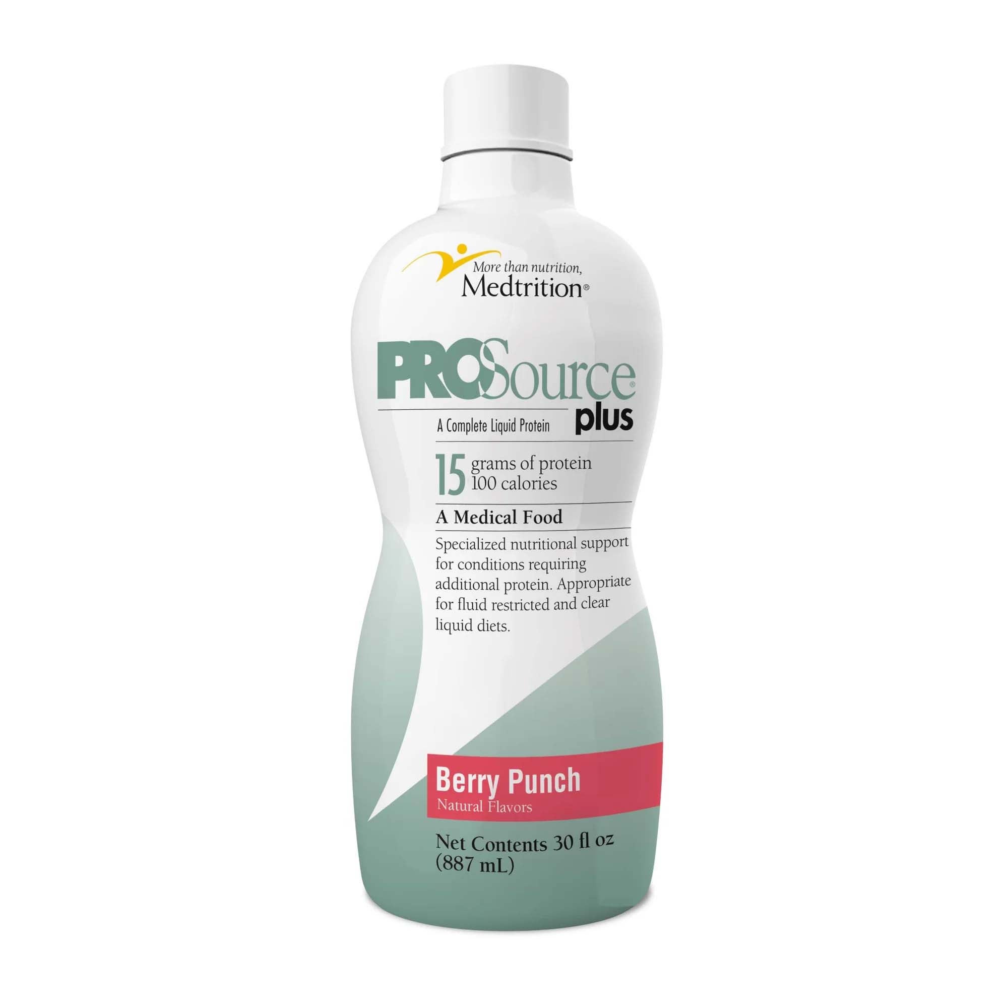 ProSource® Plus Berry Punch Collagen and Whey Protein Formula, 32-ounce Bottle