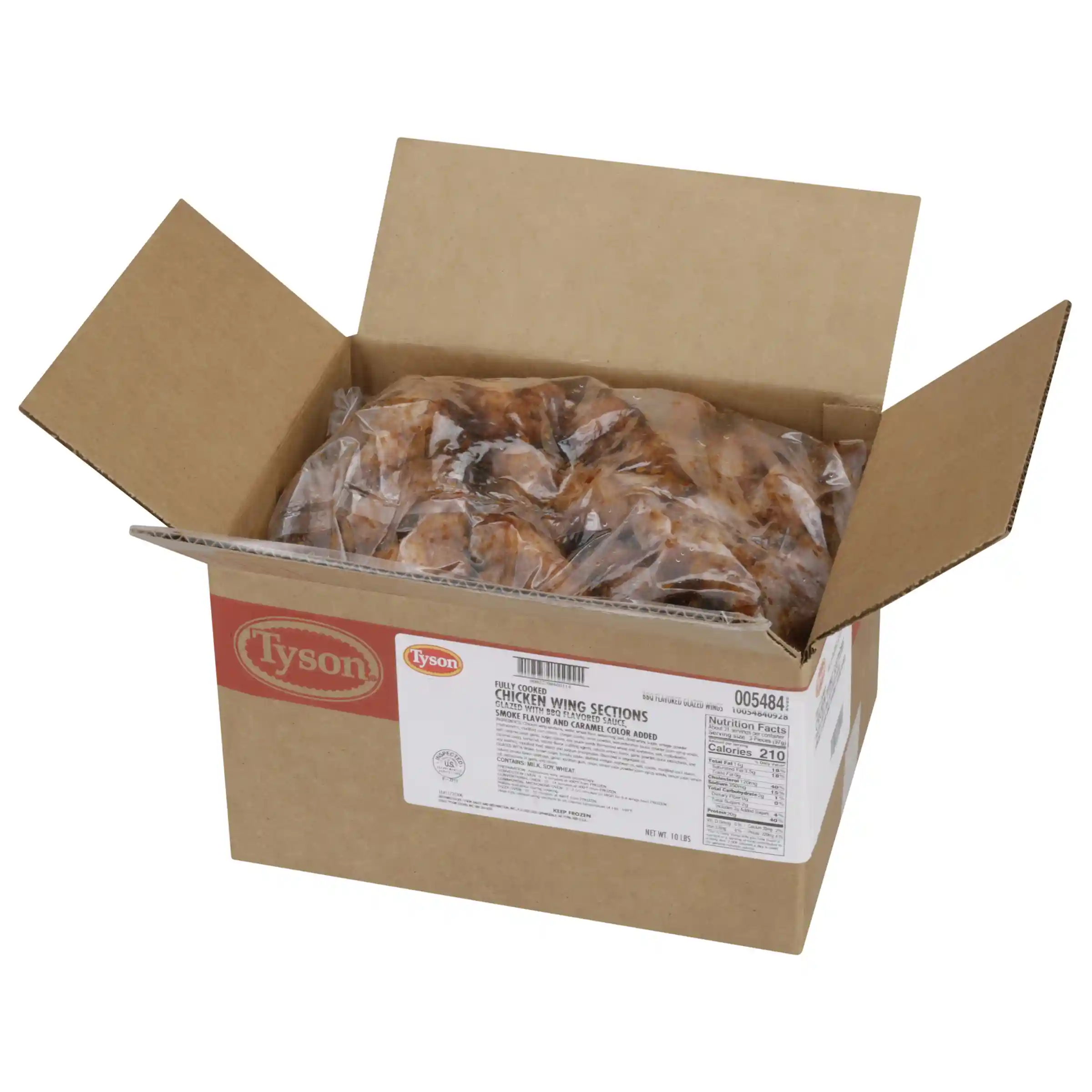 Tyson® Fully Cooked Glazed BBQ Bone-In Chicken Wing Sections, Jumbo_image_4
