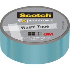 Expressions Washi Tape, .59" x 275", Iridescent Blue