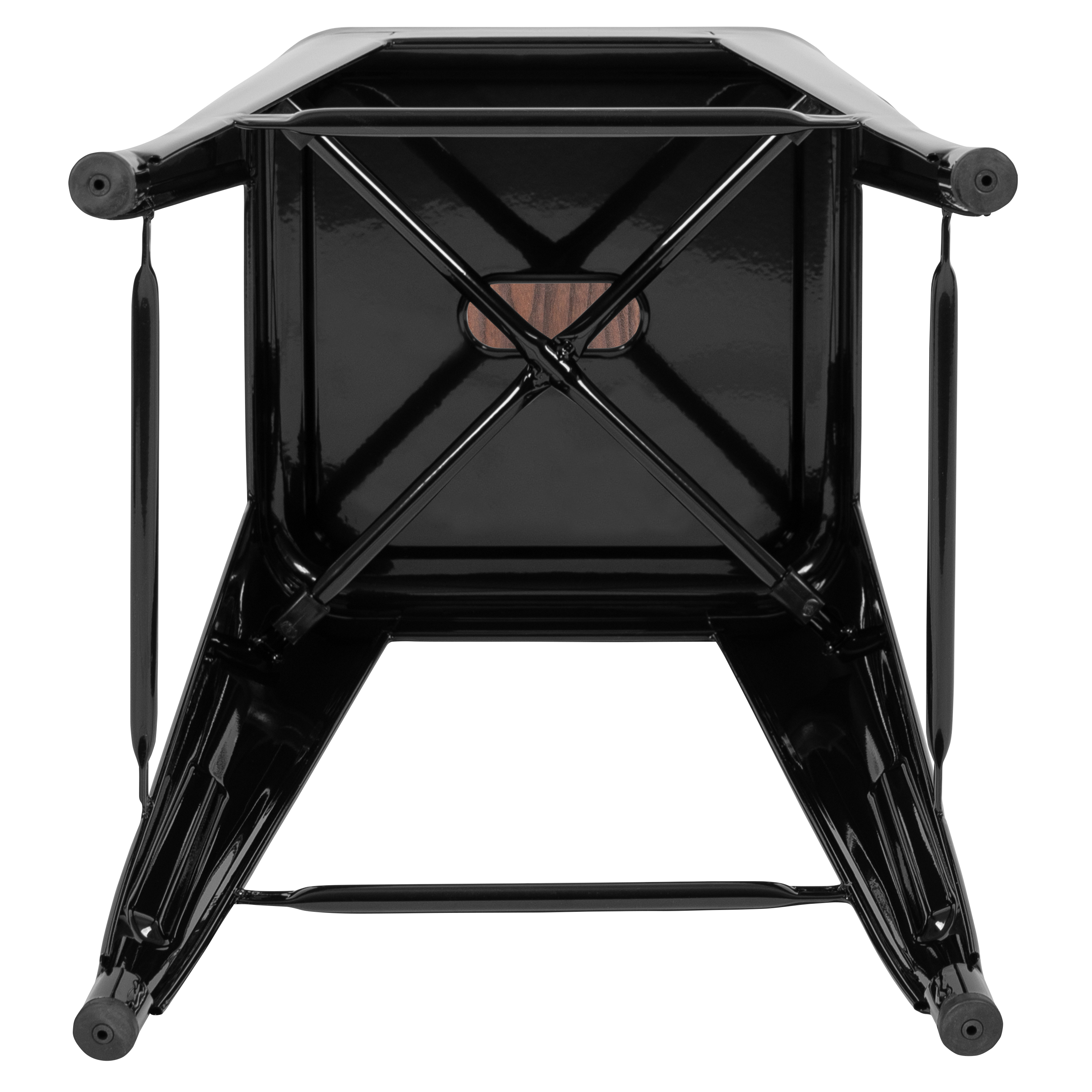Cierra 24" High Metal Counter-Height, Indoor Bar Stool with Wood Seat in Gun ... - Picture 35 of 49