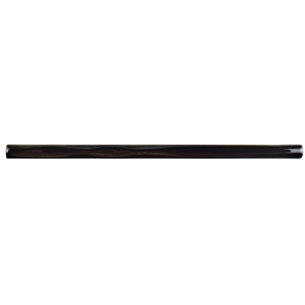 Rugosa Nero Brillo 3/8 in. x 7-7/8 in. Ceramic Wall Trim