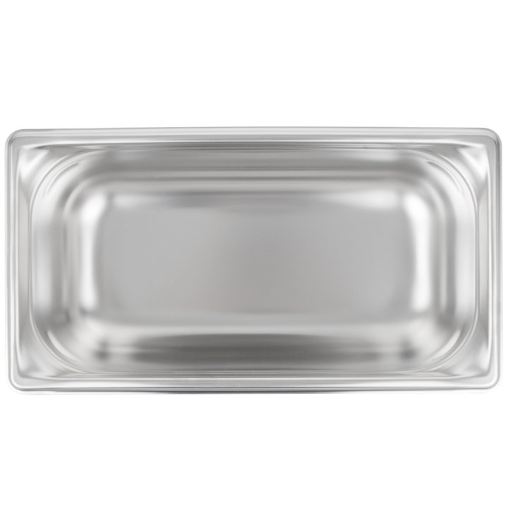 Third-size 4-inch-deep Super Pan 3® stainless steel steam table pan