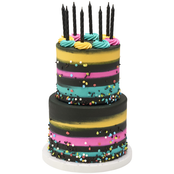 Black Smooth & Spiral Candles