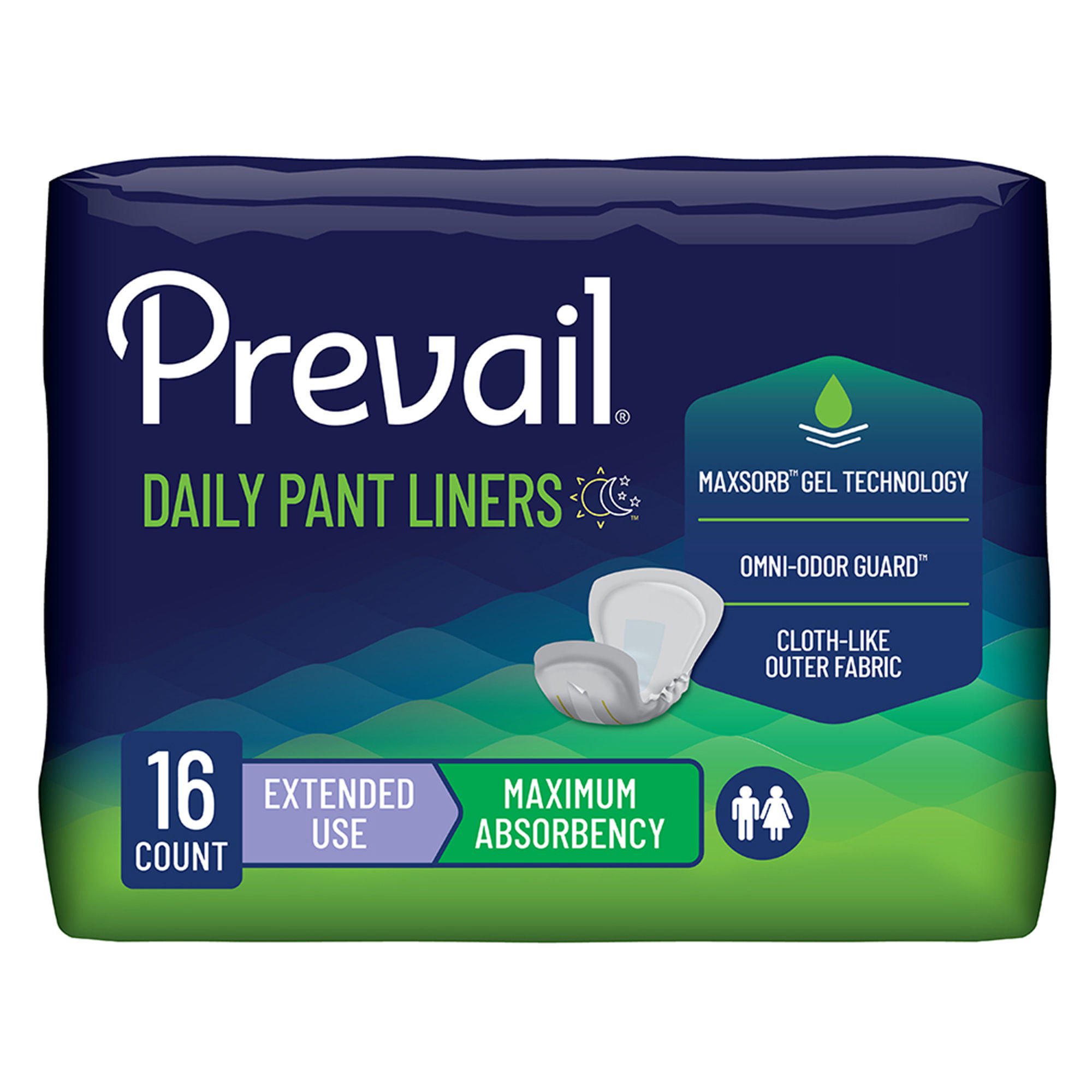 Prevail® Daily Pant Liners Moderate Absorbency Incontinence Liner, 28 Inches