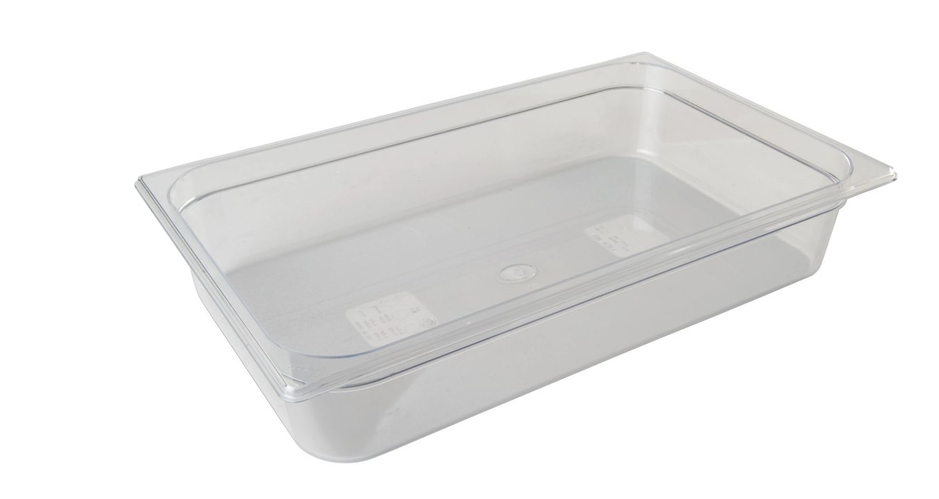 Cubeta Gastronorm GN de sin Bisfenol-A de tamaño 1/1 y 65 mm de profundidad