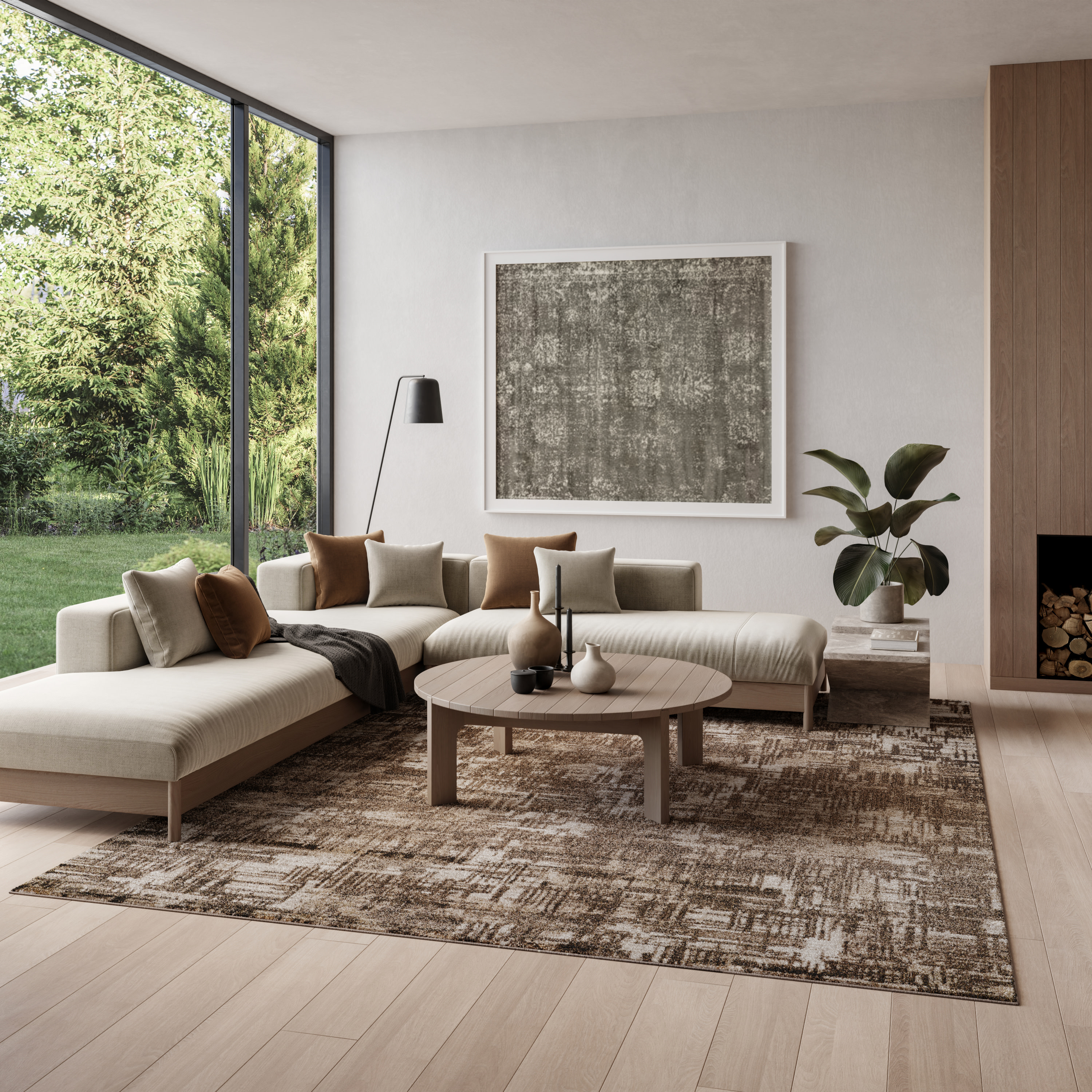Nourison Dekor 7'10" x 9'10" Brown Modern Indoor Rug