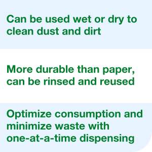 Tork, W24, Light Duty, 1 ply, 8.30"x16.10", Paper, General Purpose Wipers, White