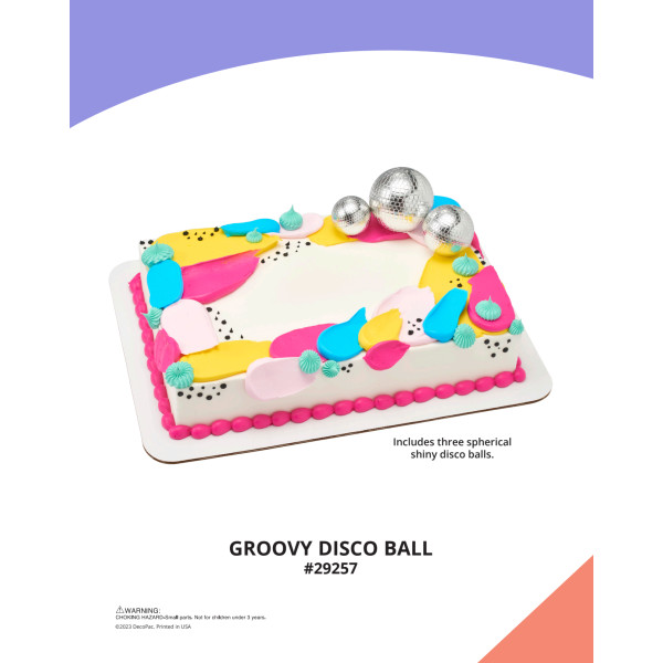 Groovy Disco Ball The Magic of Cakes® Icing Only Page
