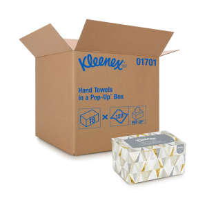 KIM01701, Kimberly Clark, Kleenex, 1 ply, 9.00"x10.50", Paper, General Purpose Wipers, White