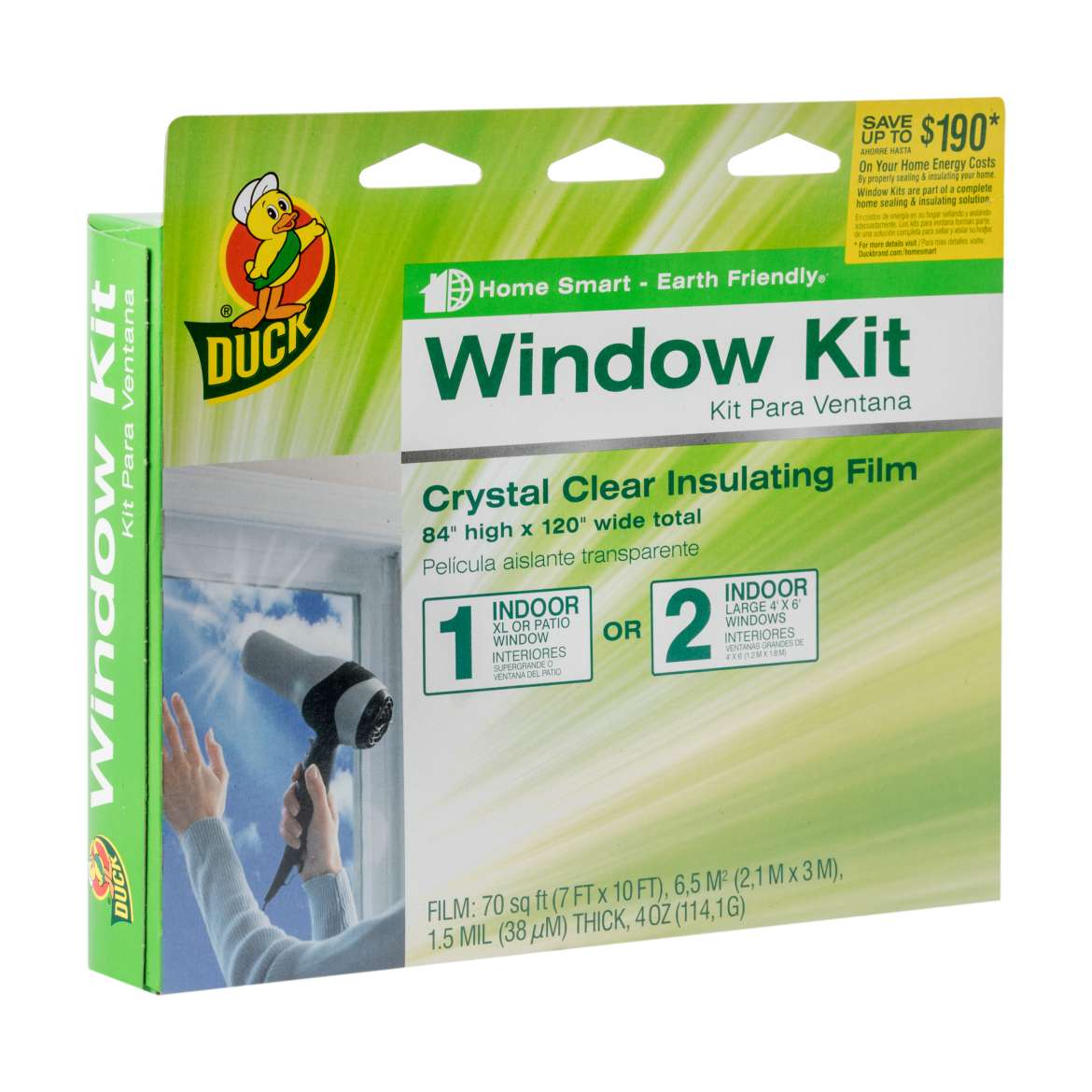 Duck® Brand Shrink Film Window Insulation Kit - Indoor, 84 in. x 120 in. Image