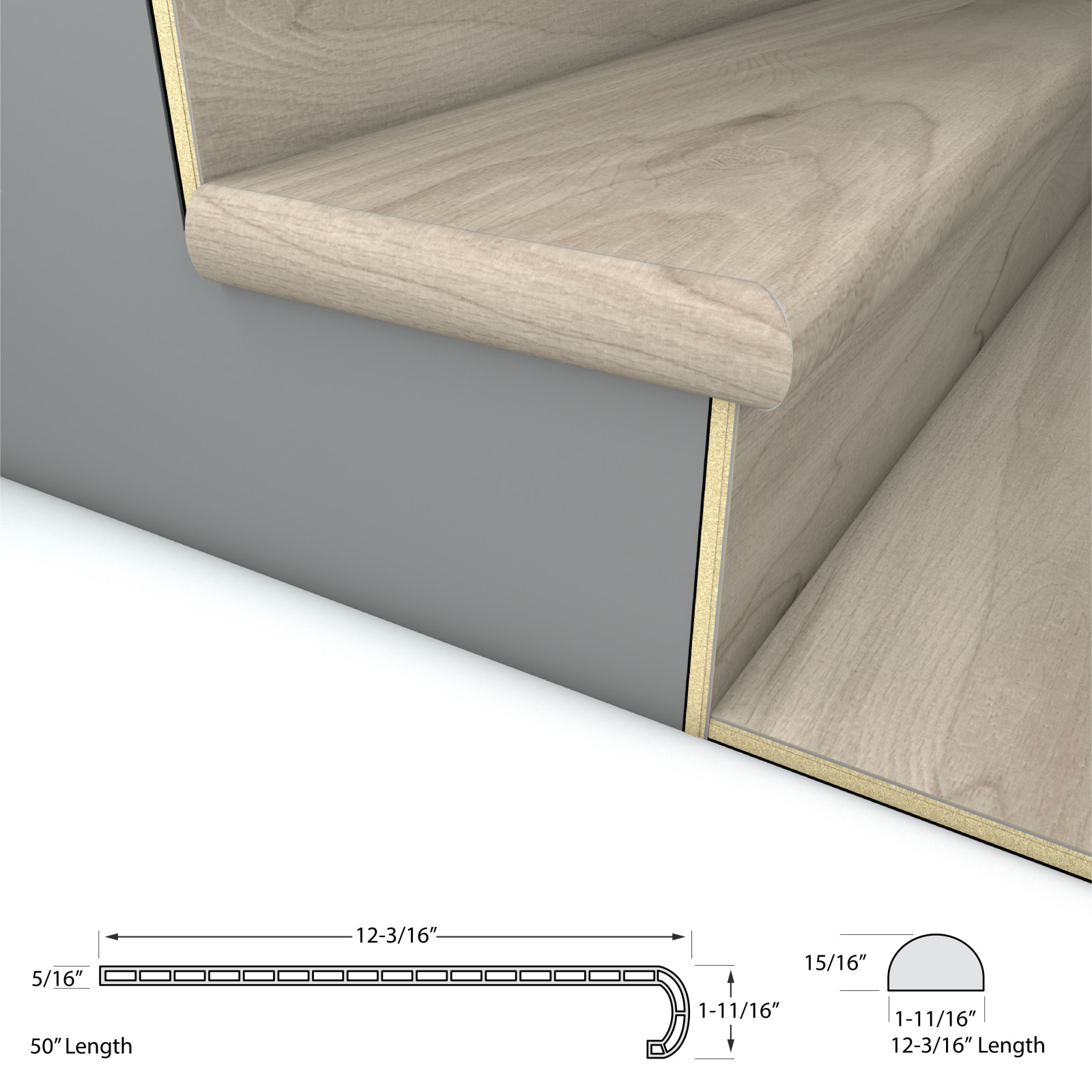 Railway Gray Tread w/ Cap Universal view 4