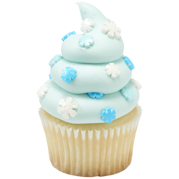 Snowflakes Shapes - Red 3 Free Sugar Candy Decorations