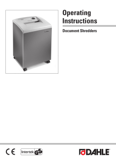 Dahle Professional Shredders User Guide