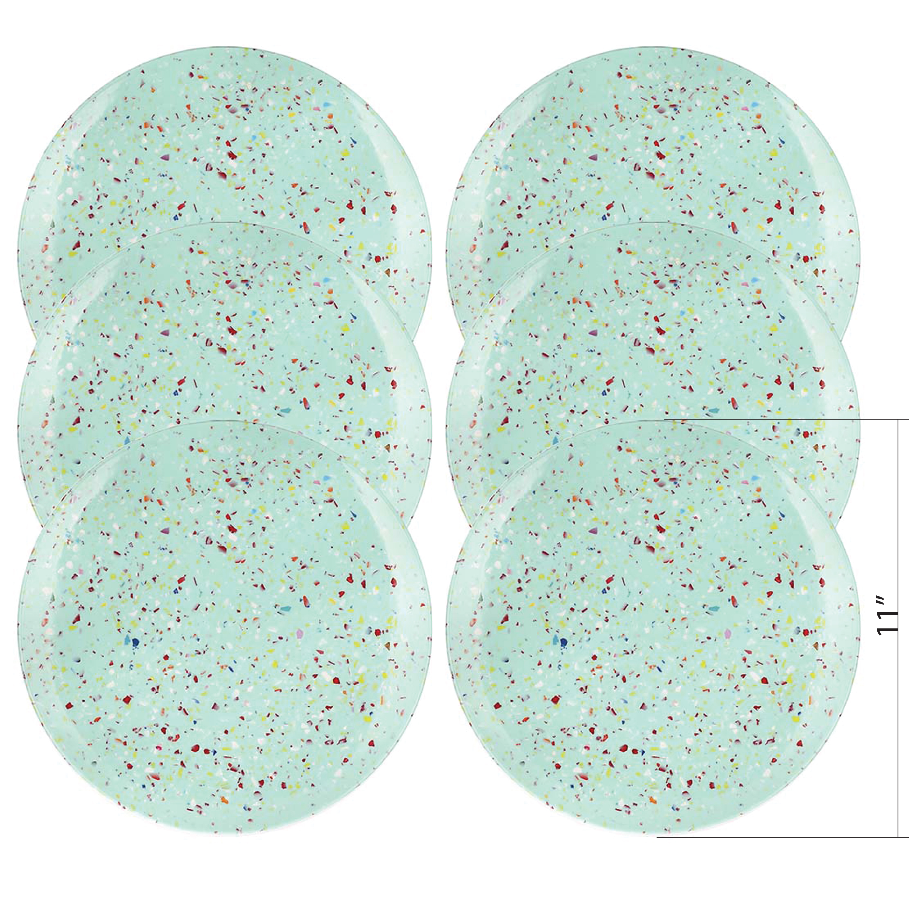 Confetti Salad Plate, Mint, 6-piece set slideshow image 9 Confetti Salad Plate, Mint, 6-piece set slideshow image 9