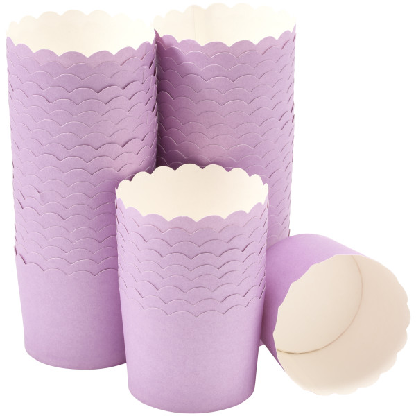 Lilac Scalloped Baking Cups