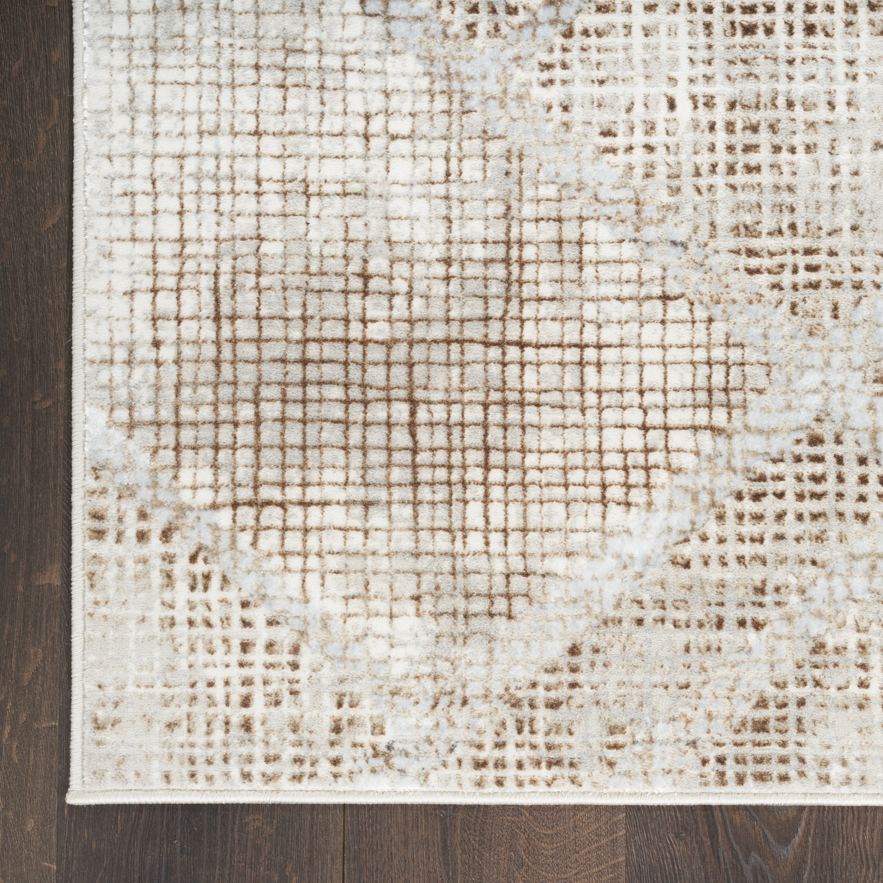 Nourison Sparkle 5'3" x 7'3" Grey Mocha Modern Indoor Rug