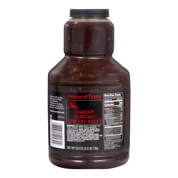 HOUSE OF TSANG(r) Sauce, Korean Teriyaki, 4/52.9 oz . C1CB - Front Center Inner Pack (Hi Res)