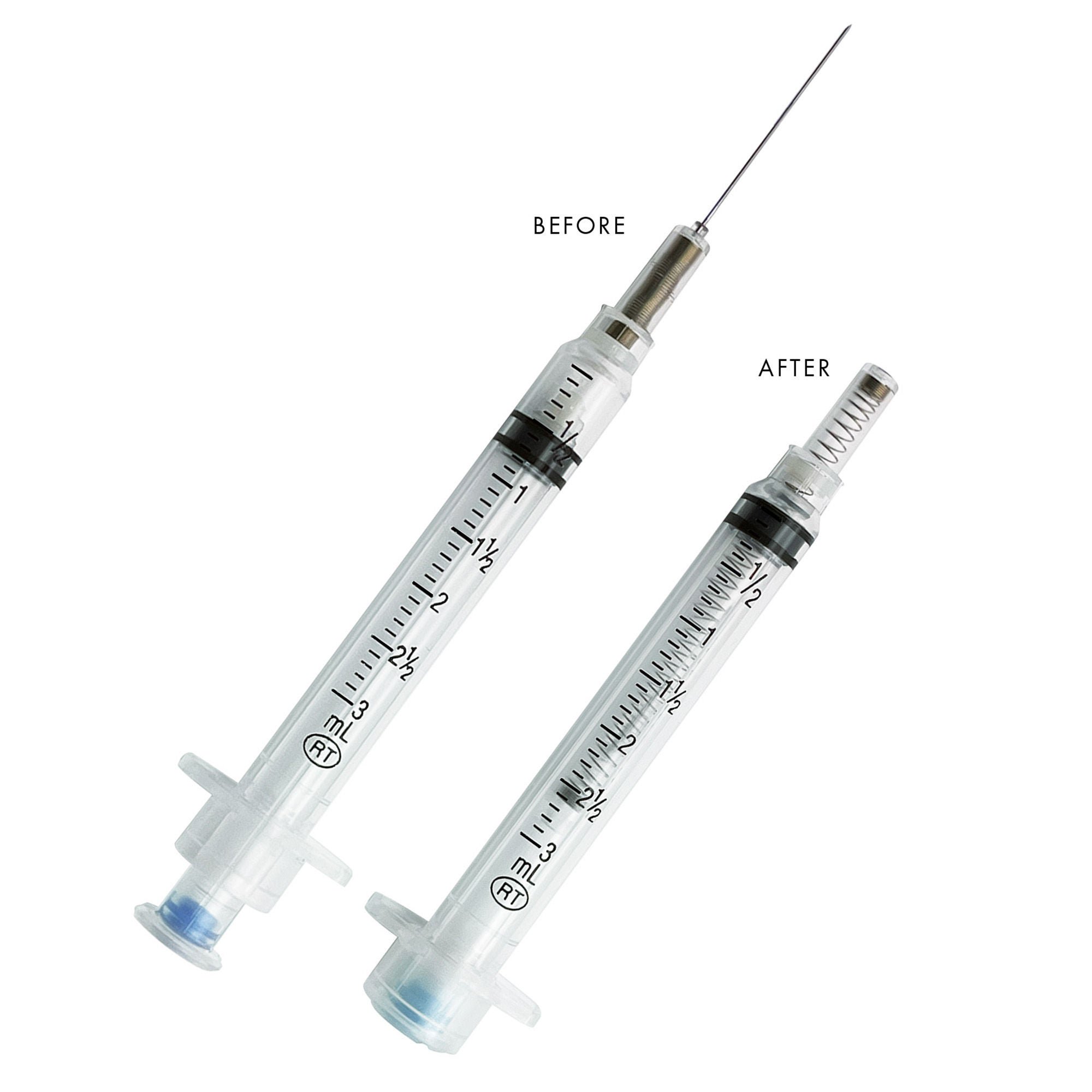 VanishPoint® Syringe with Hypodermic Needle, 23 Gauge, 1-1/2 Inch Needle Length
