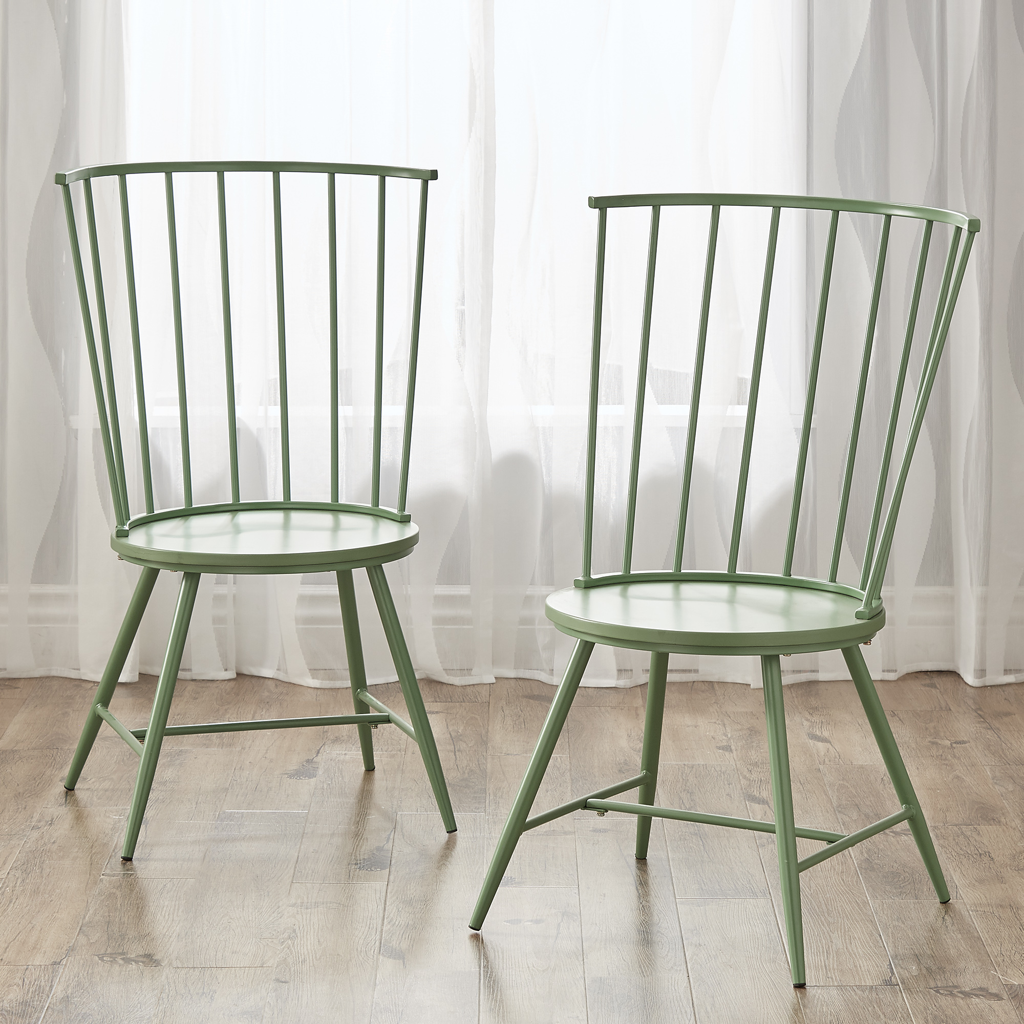 High Back Windsor Classic Dining Chairs (Set of 2)