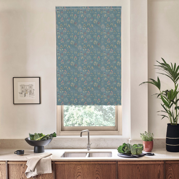 Yvette Blackout Teal Roller Blind