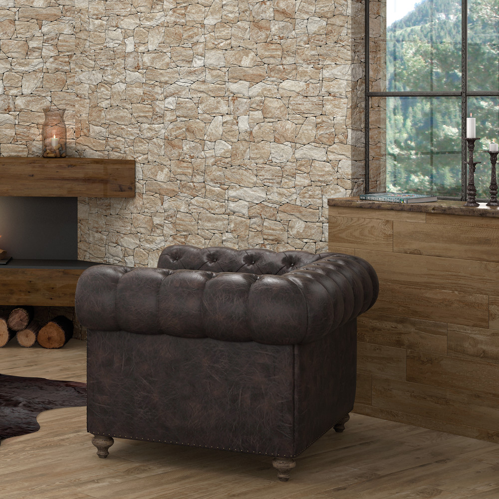 Caldera Roques Stone 12-5/8 in. x 25-1/8 in. Porcelain Floor and Wall Tile
