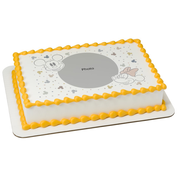 Disney Baby Mickey Mouse and Minnie Mouse PhotoCake® Edible Image® Frame