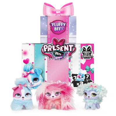 Present Pets Minis, Pack de 3 peluches Meilleures copines toutes douces de 7,6 cm, Jouets pour filles à partir de 5 ans