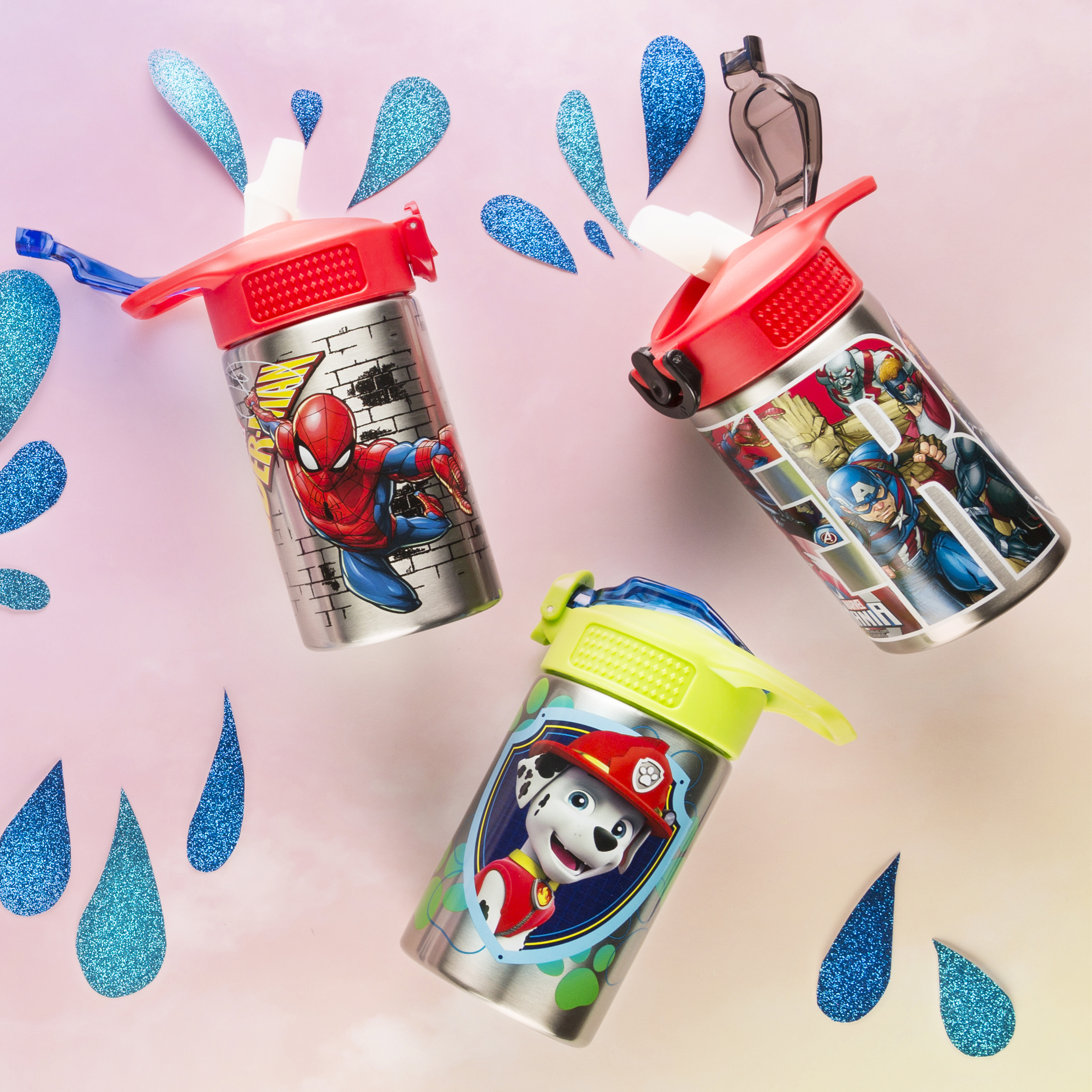 Paw Patrol 15.5 ounce Water Bottle, Chase and Marshall slideshow image 2